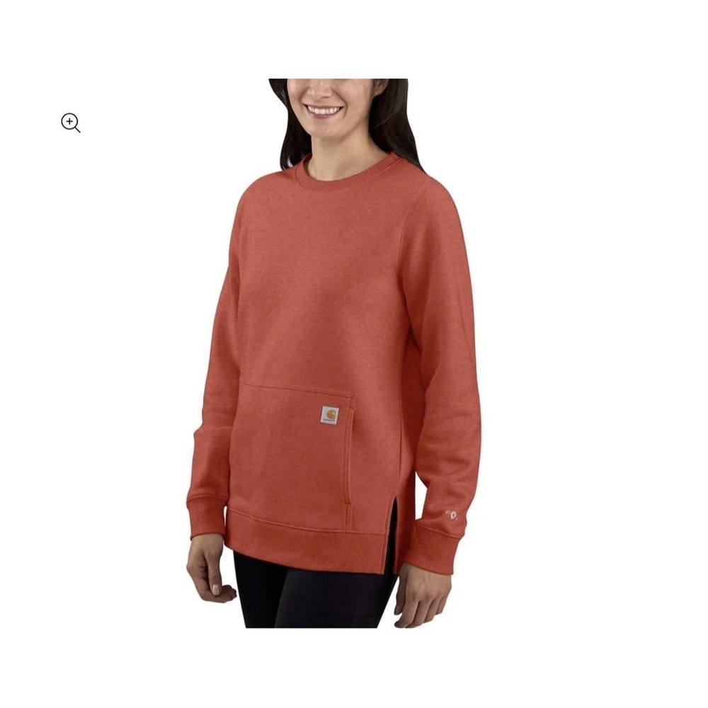 Carhartt Force Relaxed Fit Lightweight Crewneck Sweatshirt Coral Orange Women S